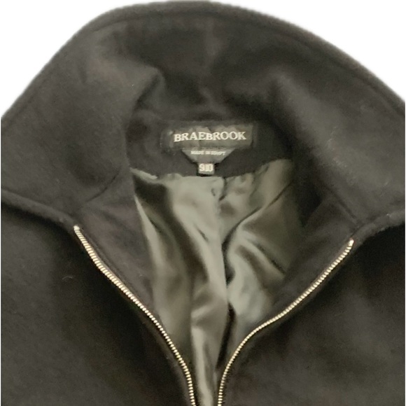 Braebrook Vintage Black Wool lined Jacket Size 9/10 - Picture 2 of 4